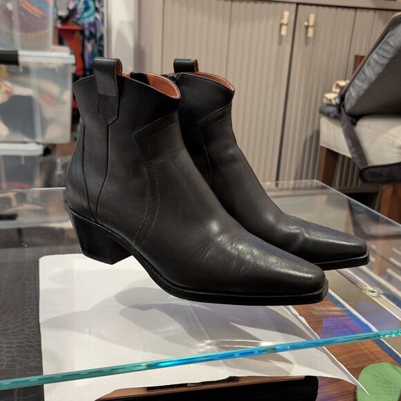 Bared Footwear Black Leather Ankle Boots Size 8.5 - Picture 2 of 8
